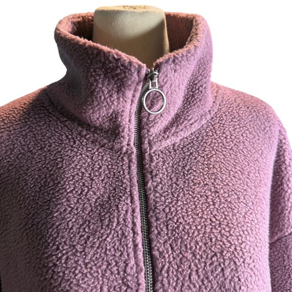 Ava & Viv Mauve Sherpa Quarter Zip Pullover, Plus Size 2XL, NWT - Picture 3 of 7